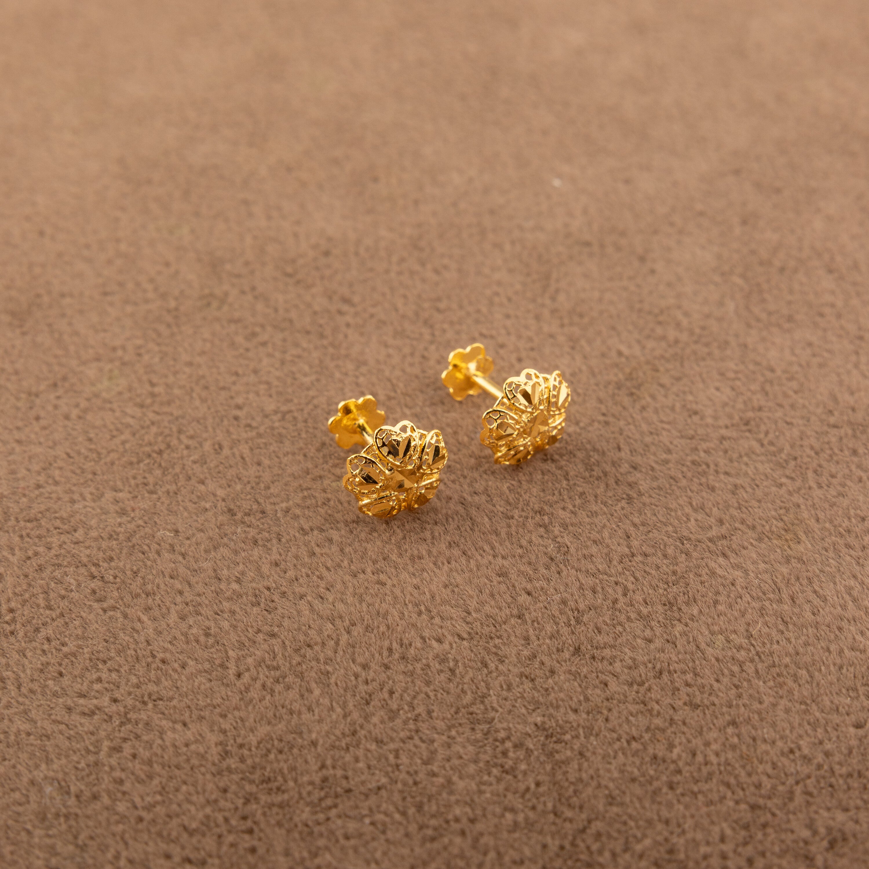 Flower Tops (D24) - 925 Silver & 24K Gold Plated