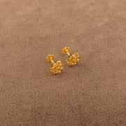 Flower Tops (D26) - 925 Silver & 24K Gold Plated