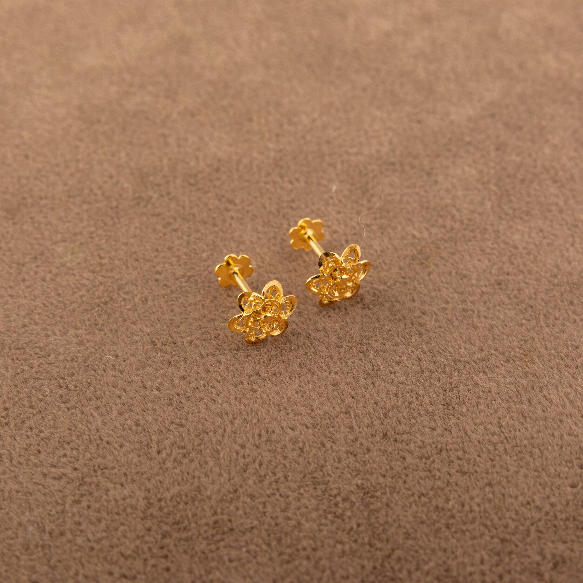 Flower Tops (D26) - 925 Silver & 24K Gold Plated