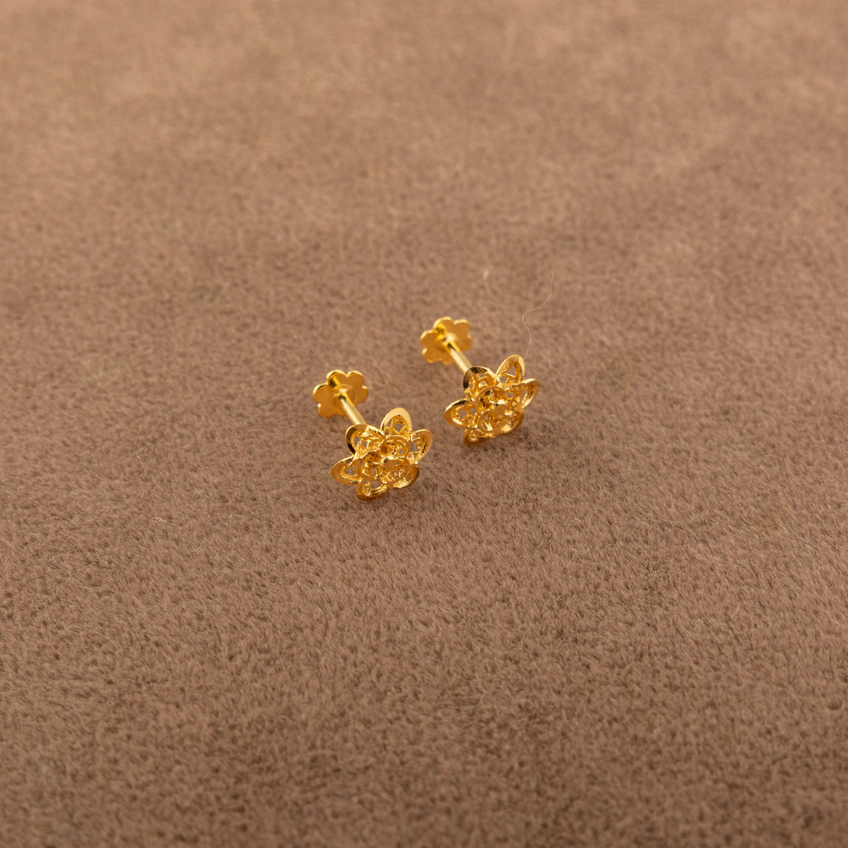 Flower Tops (D26) - 925 Silver & 24K Gold Plated