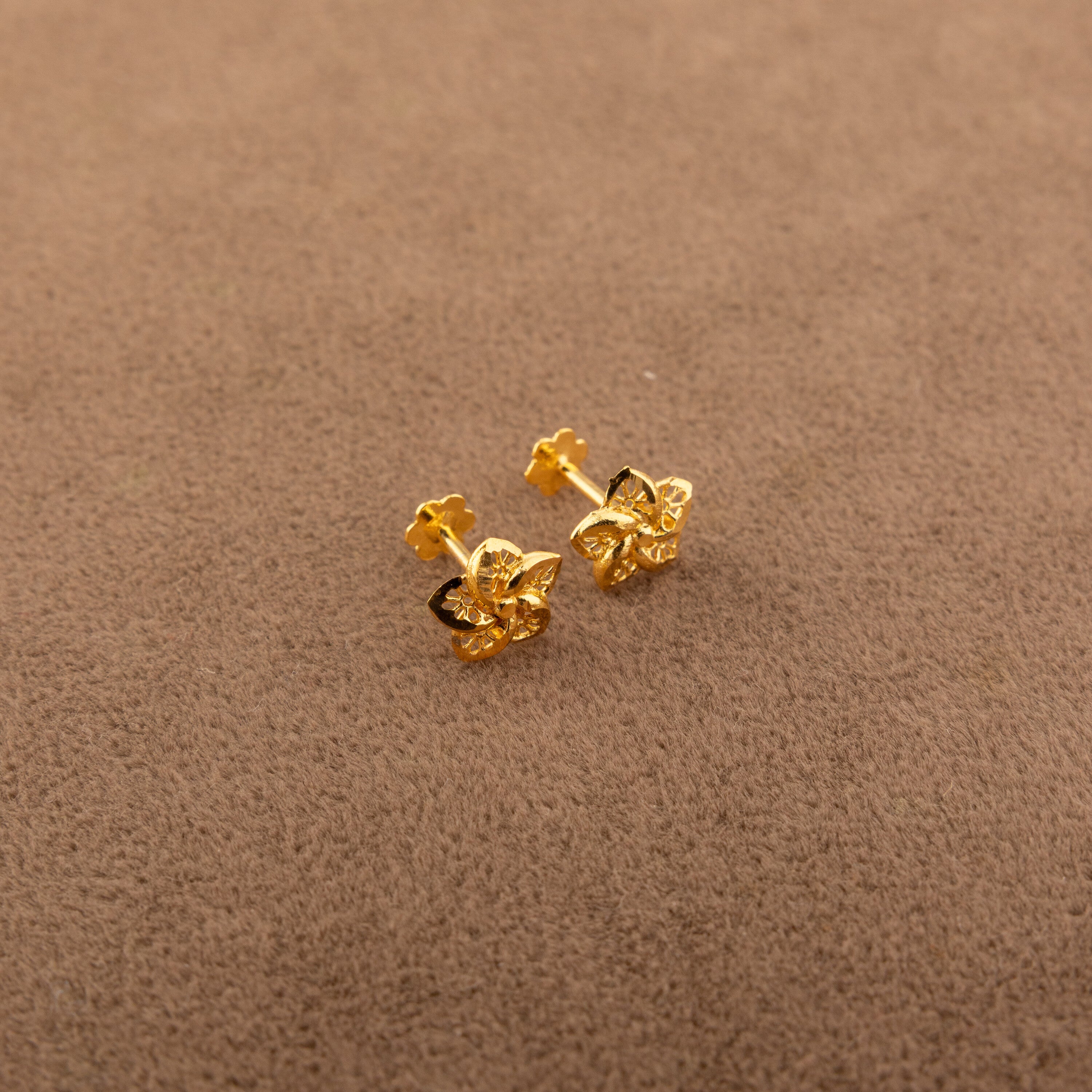 Flower Tops (D27) - 925 Silver & 24K Gold Plated