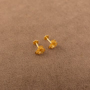 Flower Tops (D28) - 925 Silver & 24K Gold Plated