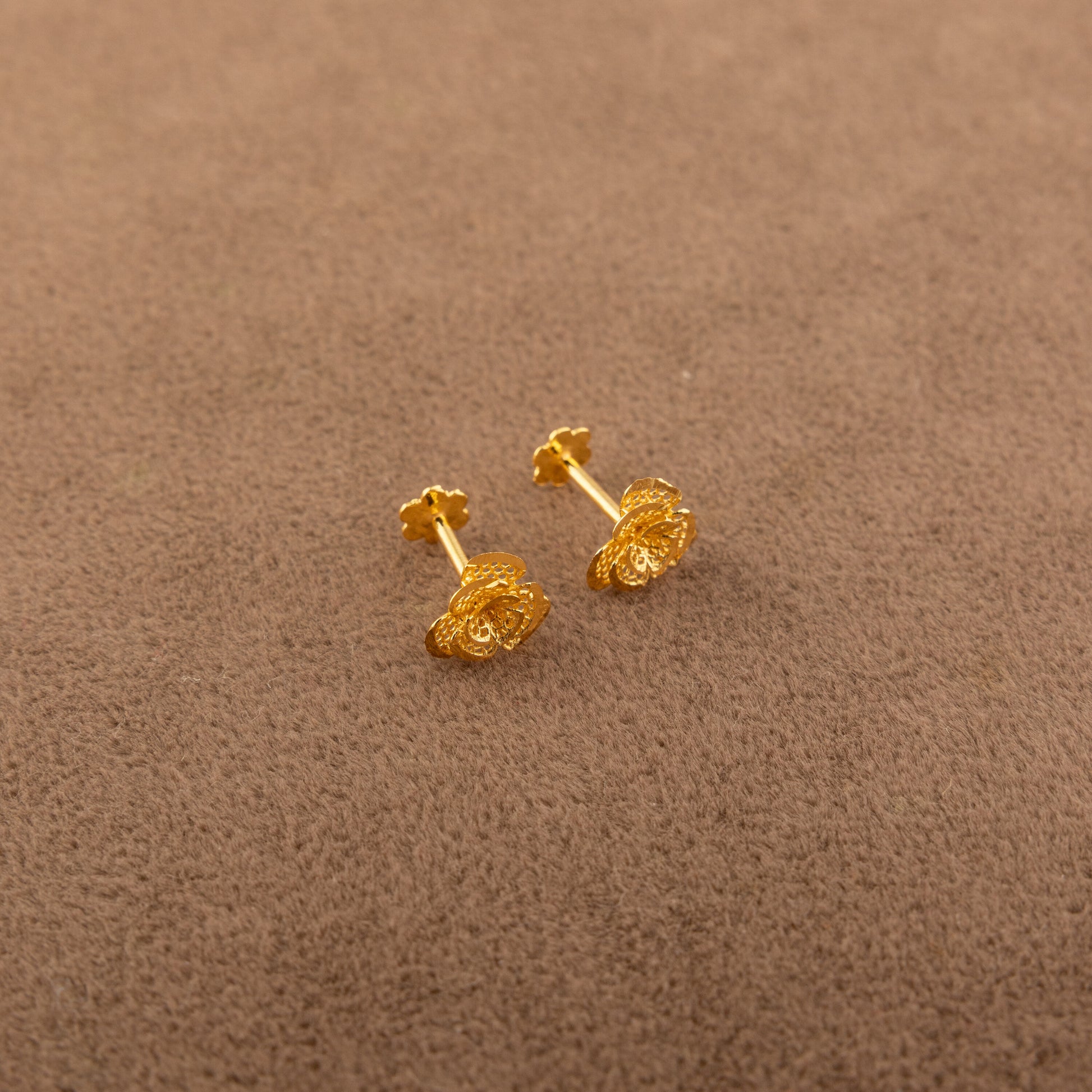 Flower Tops (D28) - 925 Silver & 24K Gold Plated