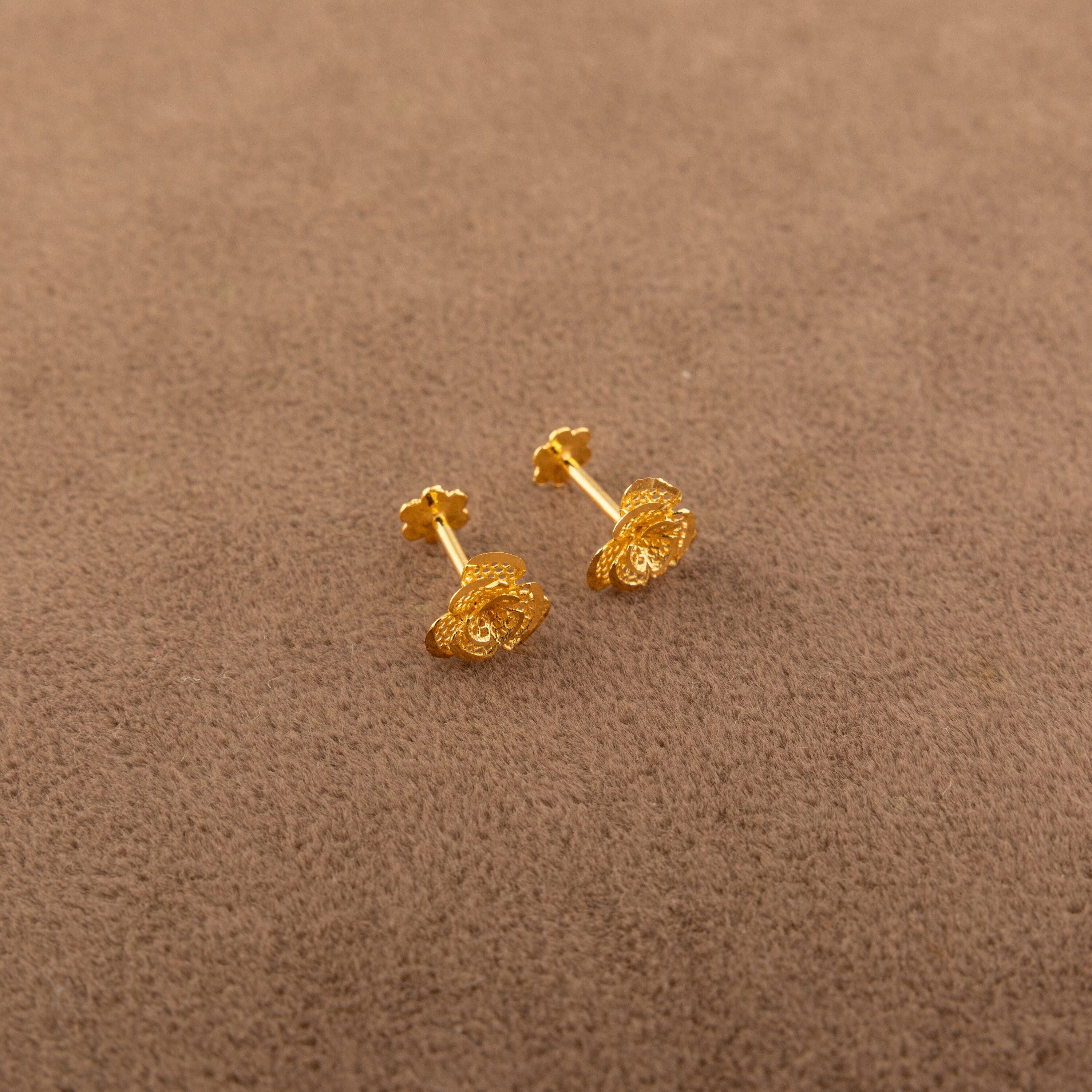 Flower Tops (D28) - 925 Silver & 24K Gold Plated
