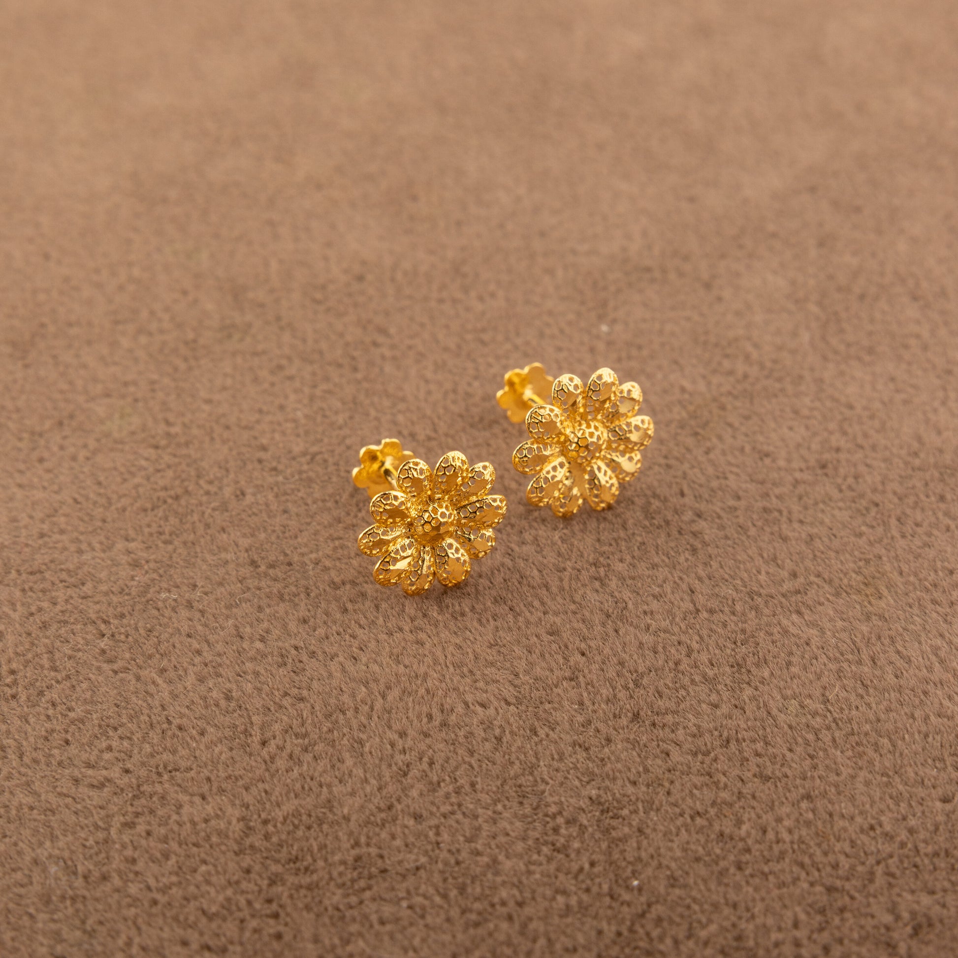 Flower Tops (D29) - 925 Silver & 24K Gold Plated