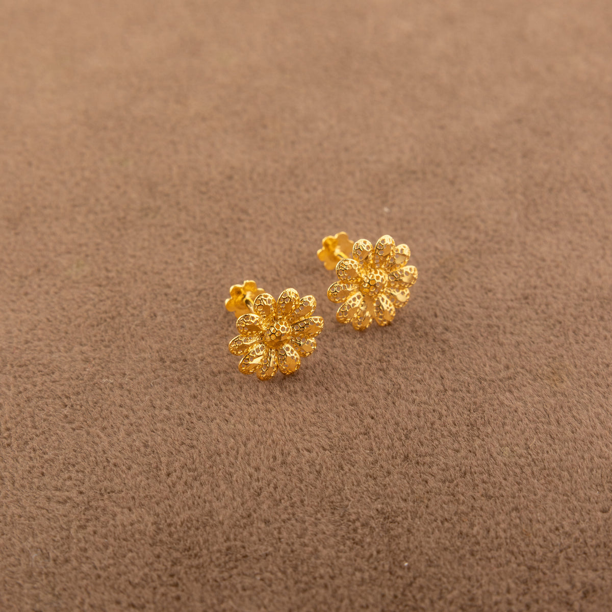 Flower Tops (D29) - 925 Silver & 24K Gold Plated