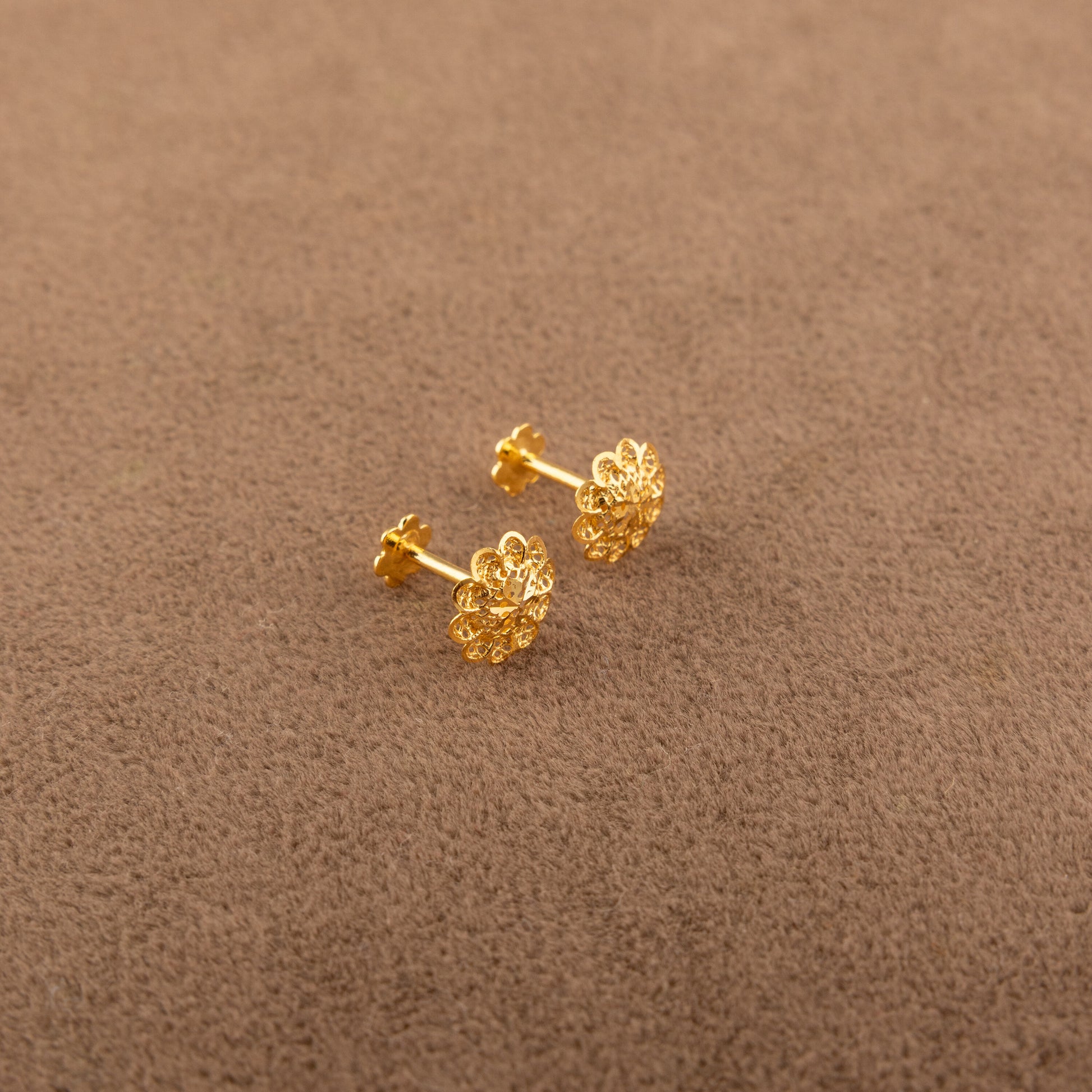 Flower Tops (D3) - 925 Silver & 24K Gold Plated