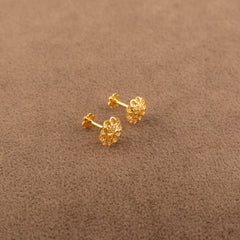 Flower Tops (D3) - 925 Silver & 24K Gold Plated
