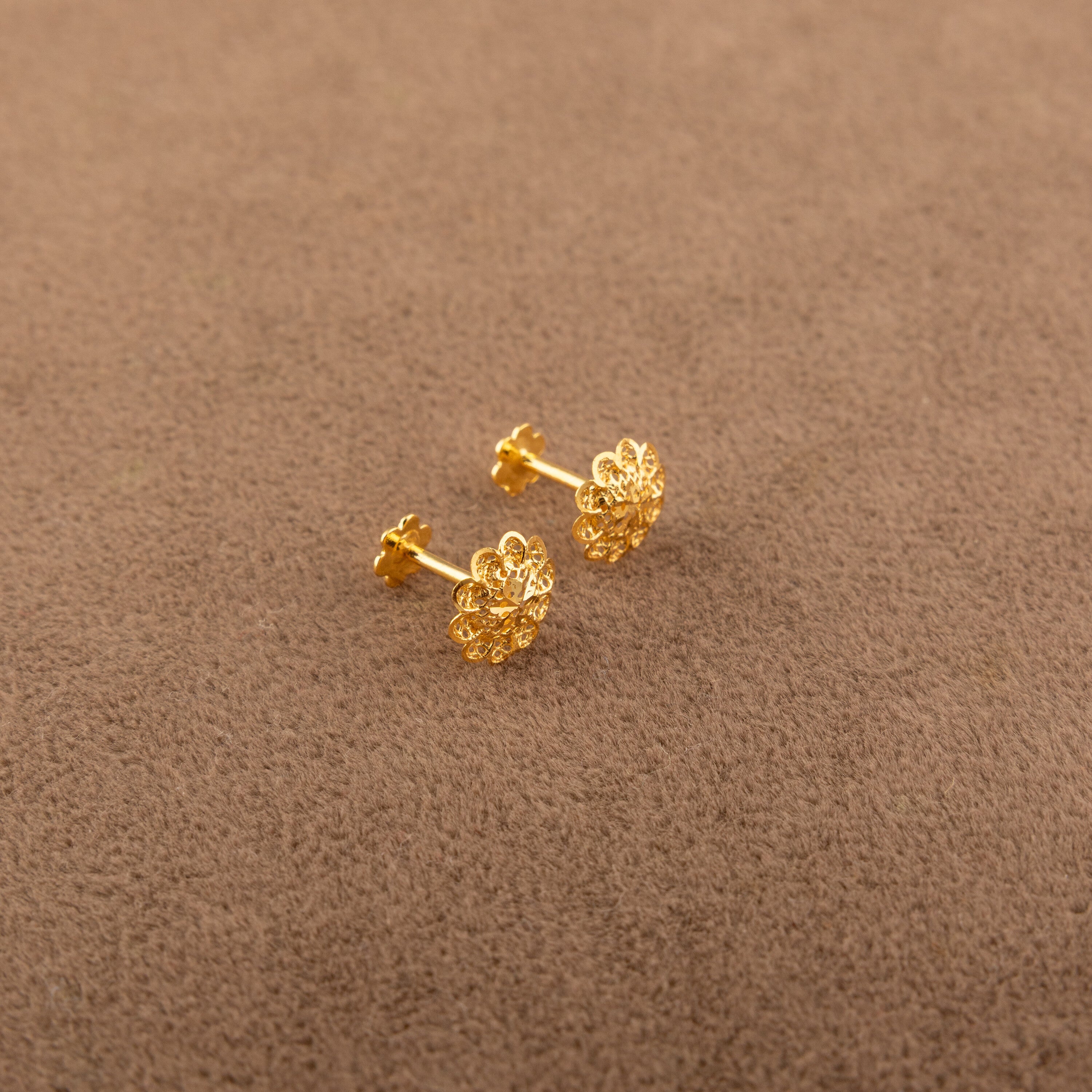 Flower Tops (D3) - 925 Silver & 24K Gold Plated