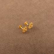 Flower Tops (D4) - 925 Silver & 24K Gold Plated