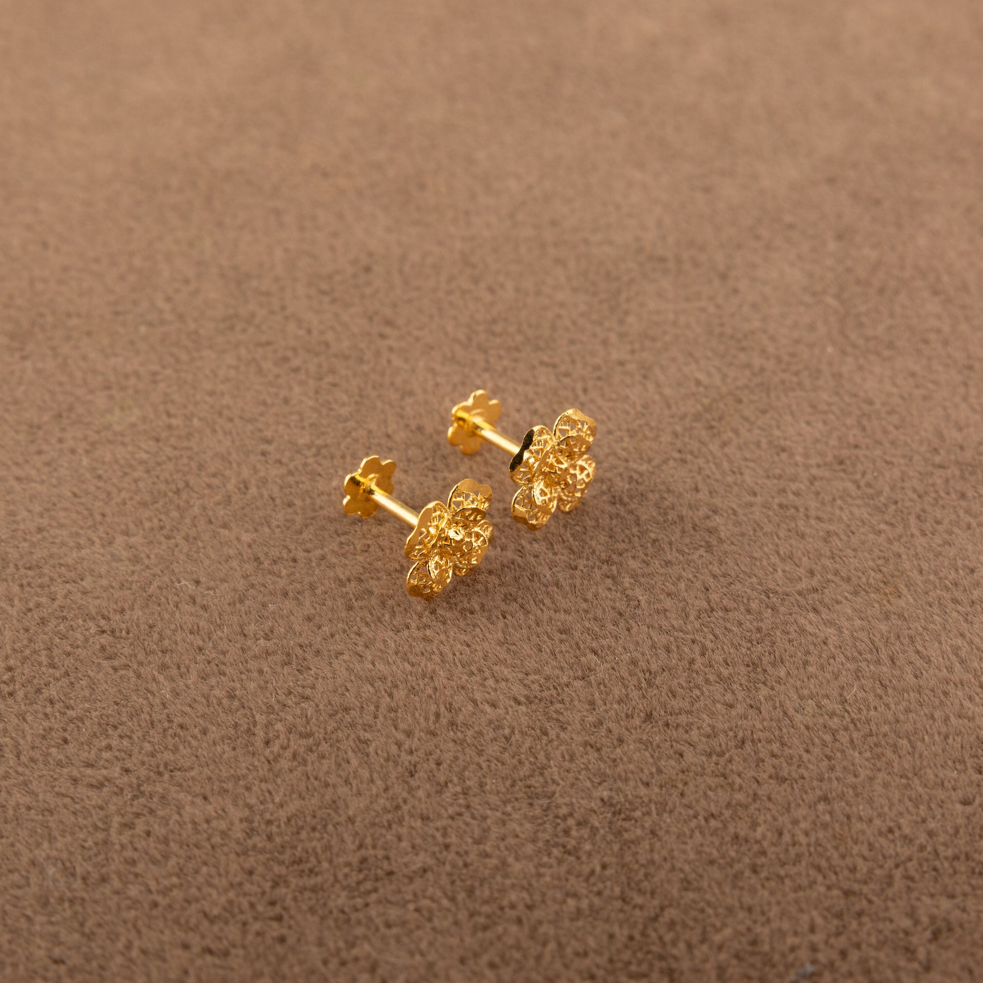 Flower Tops (D4) - 925 Silver & 24K Gold Plated