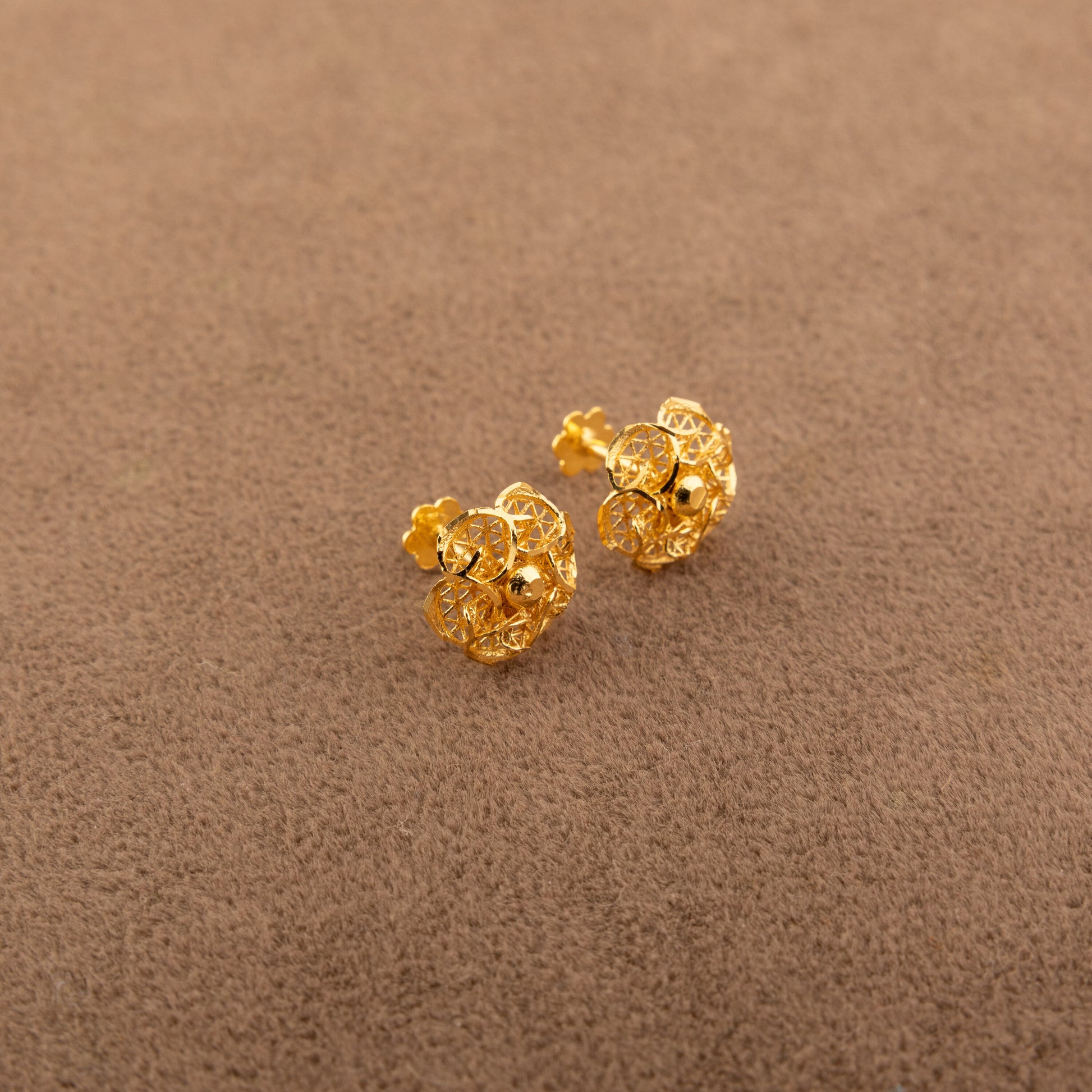Flower Tops (D6) - 925 Silver & 24K Gold Plated