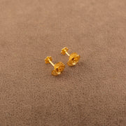 Flower Tops (D7) - 925 Silver & 24K Gold Plated