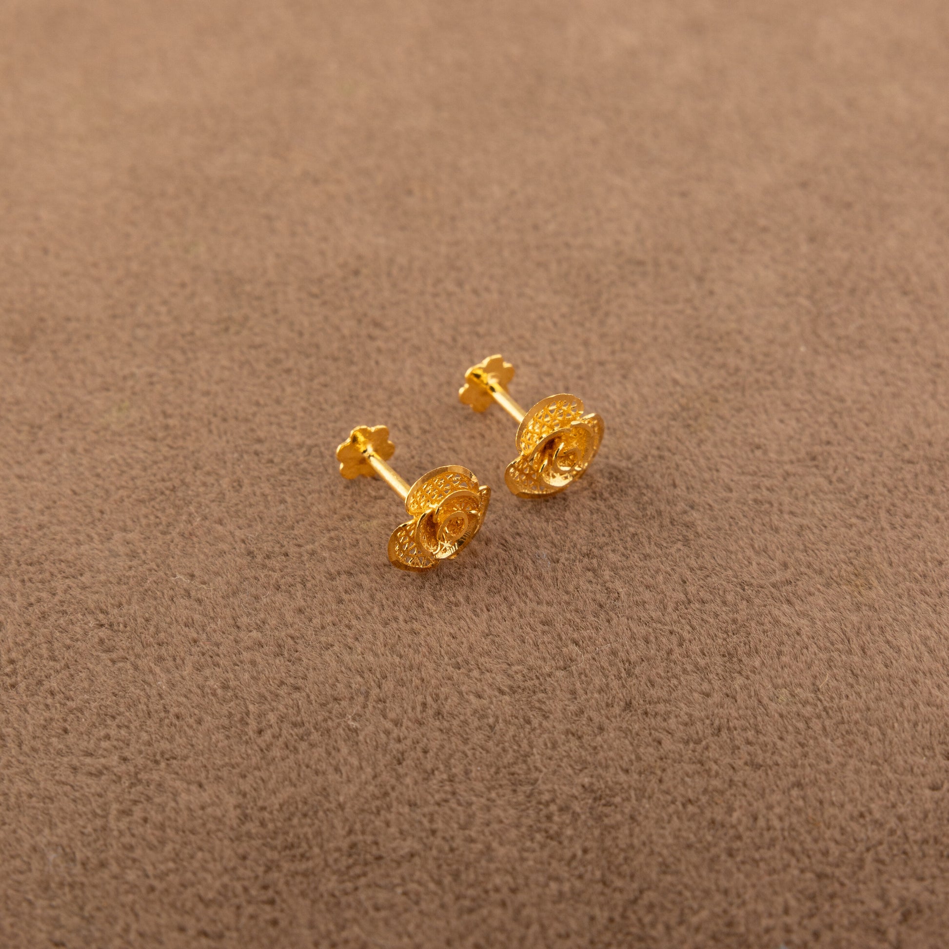 Flower Tops (D7) - 925 Silver & 24K Gold Plated