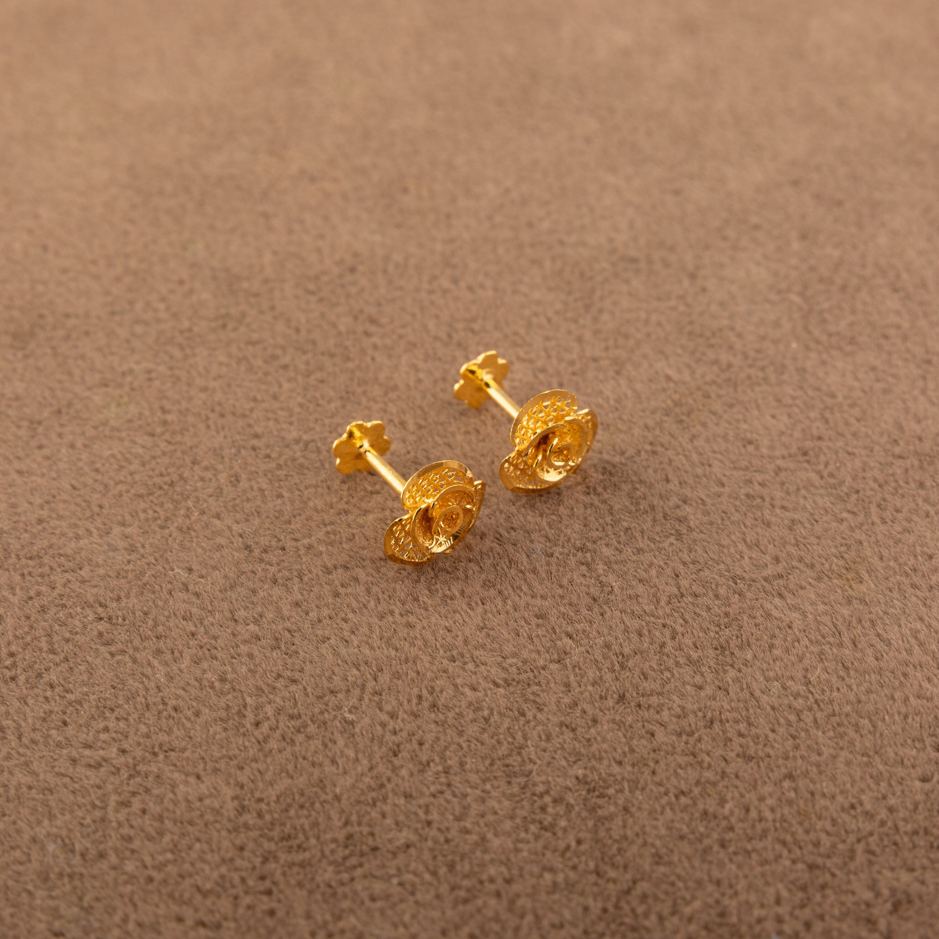 Flower Tops (D7) - 925 Silver & 24K Gold Plated