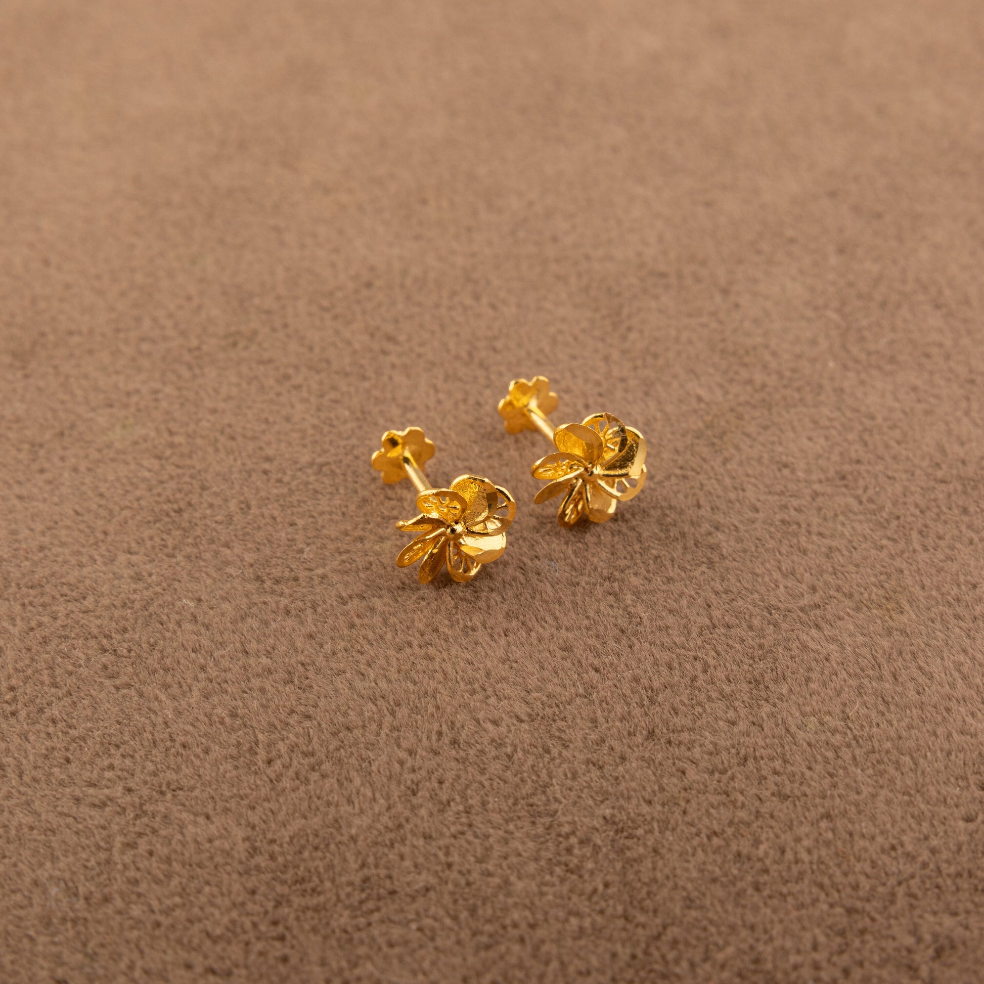 Flower Tops (D9) - 925 Silver & 24K Gold Plated