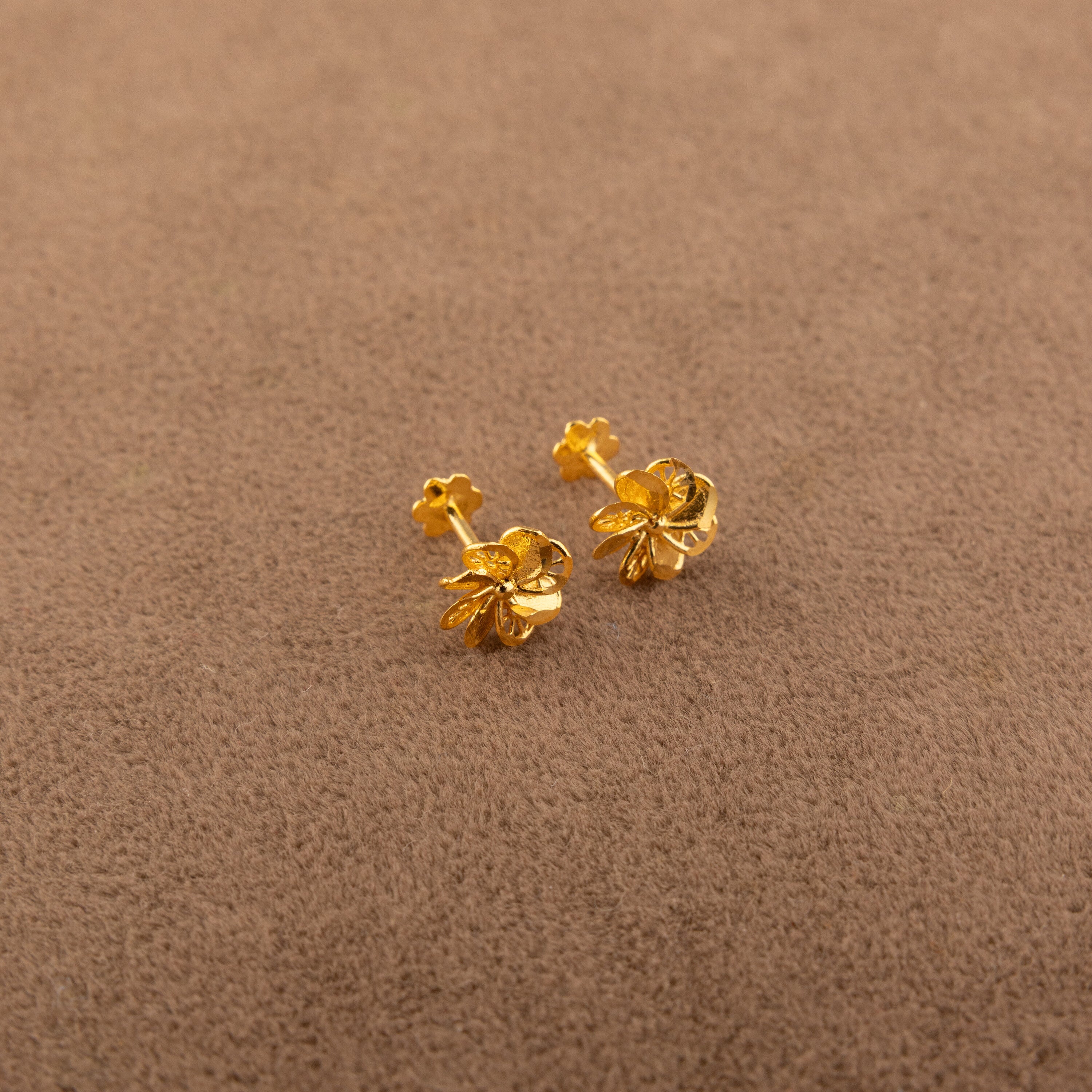Flower Tops (D9) - 925 Silver & 24K Gold Plated