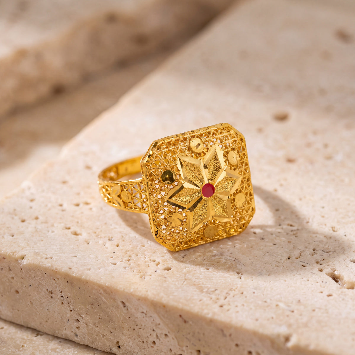 Frame Rings (D2) on travertine