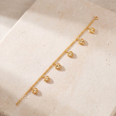 Heart Bracelet (D4) on travertine