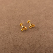 Heart Shape Tops (D6) - 925 Silver & 24K Gold Plated
