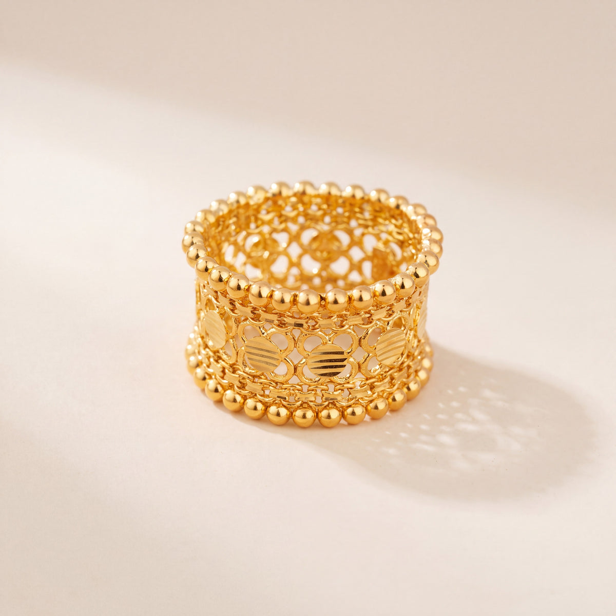 Heritage Ring (D2), 925 silver 24K gold plated