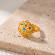 Hexa Rings (D2) on travertine