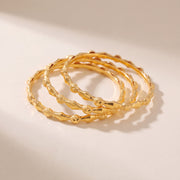 Kid's Bangles (D18-N) in 925 silver with 24K gold plating, studio photo