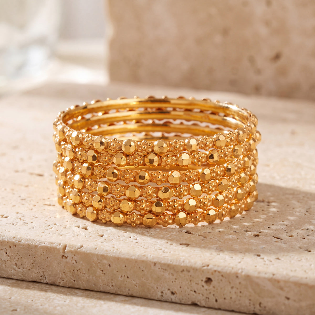 Kid's Bangles (D2-A) on travertine