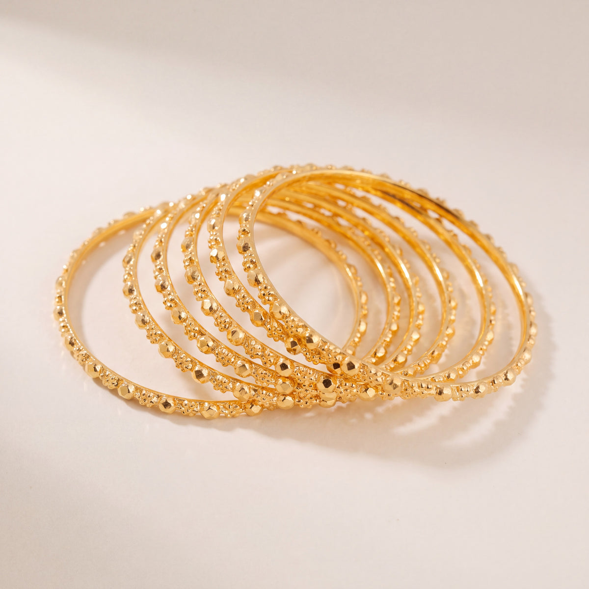 Kid's Bangles (D21-N) in 925 silver with 24K gold plating, studio photo