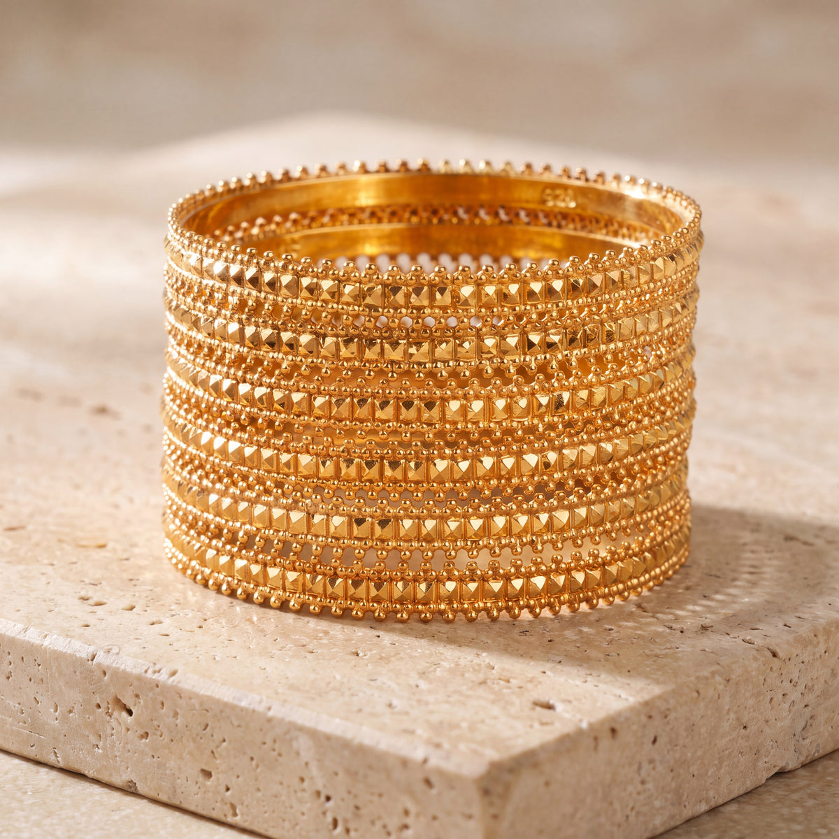 Kid's Bangles (D3-A) on travertine