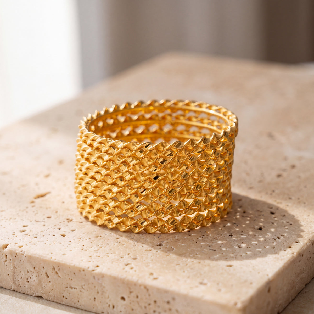 Kid's Bangles (D5-K) on travertine