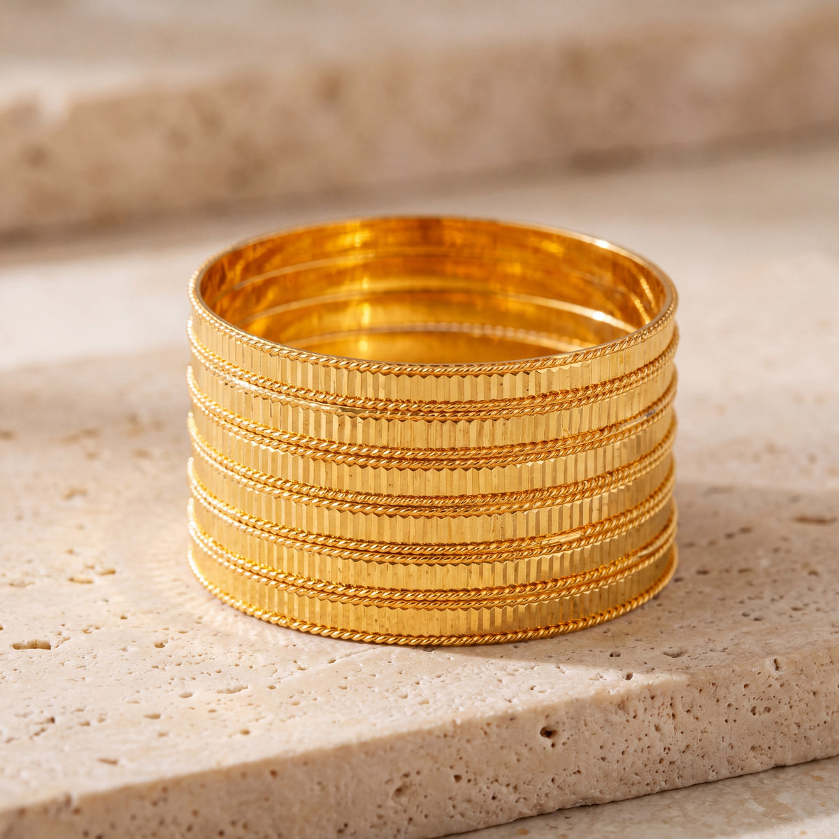 Kid's Bangles (D8-A) on travertine