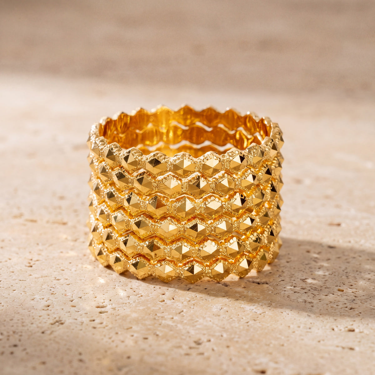 Kid's Bangles (D9-K) on travertine