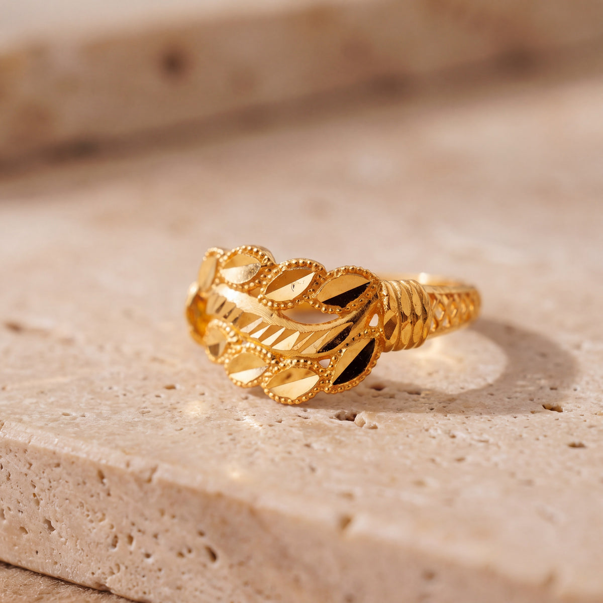 Kid's Rings (D13) on travertine