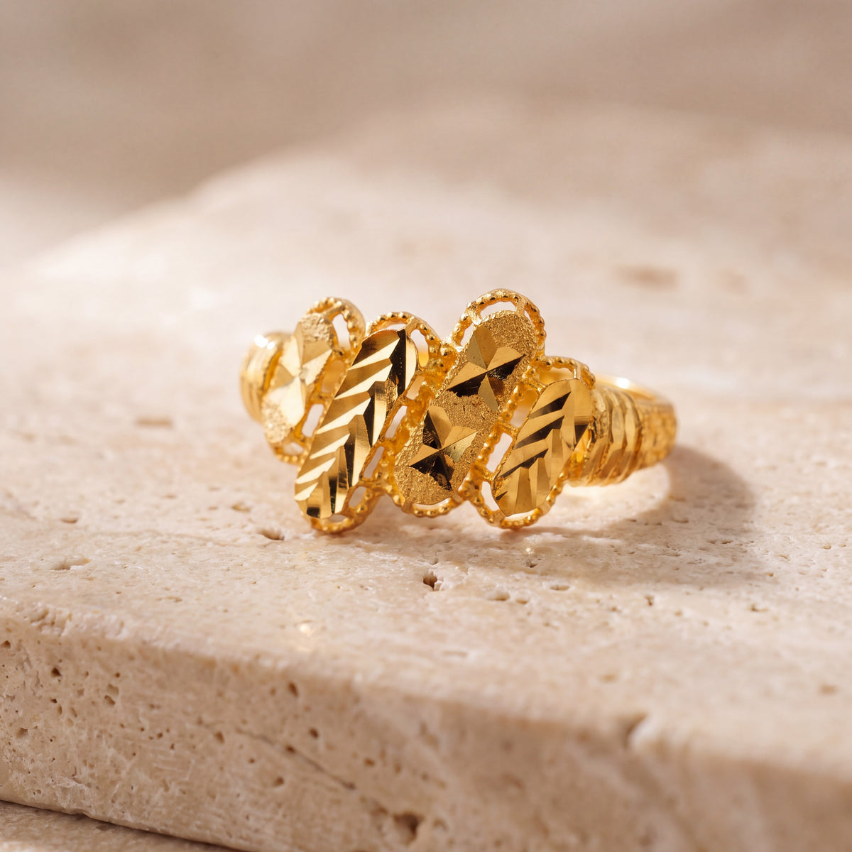 Kid's Rings (D14) on travertine