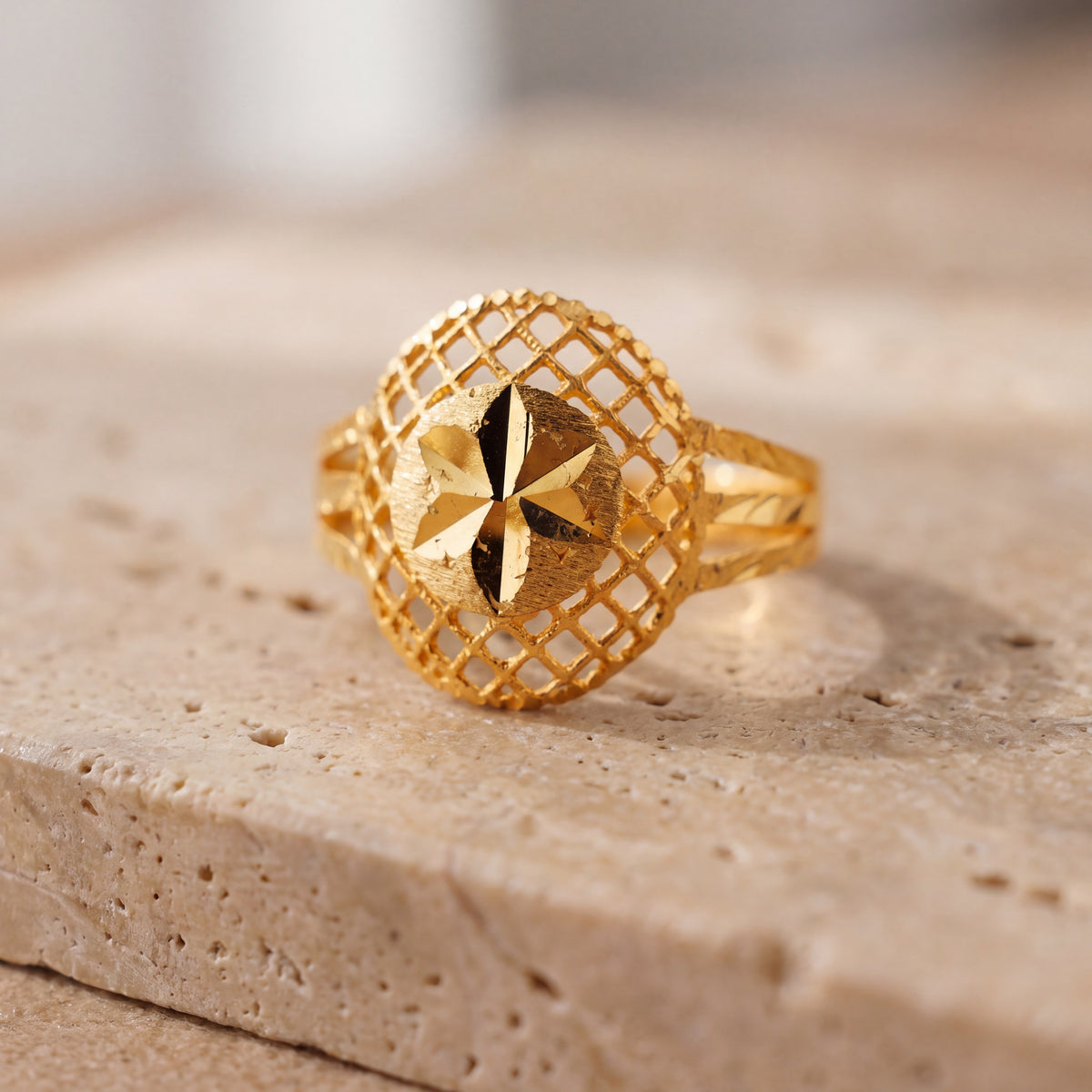Kid's Rings (D19) on travertine