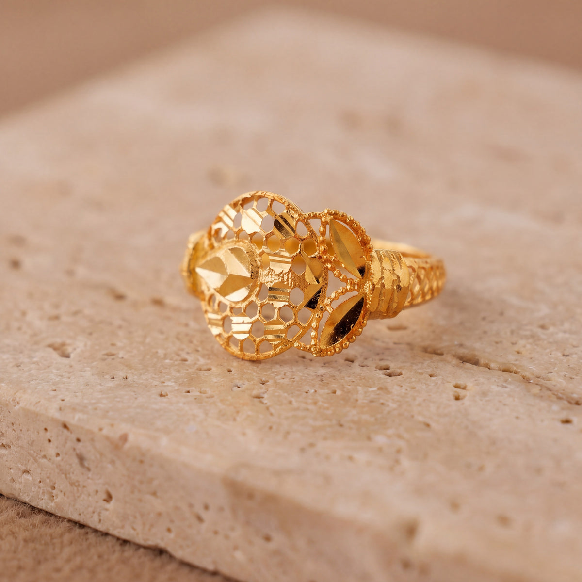 Kid's Rings (D22) on travertine