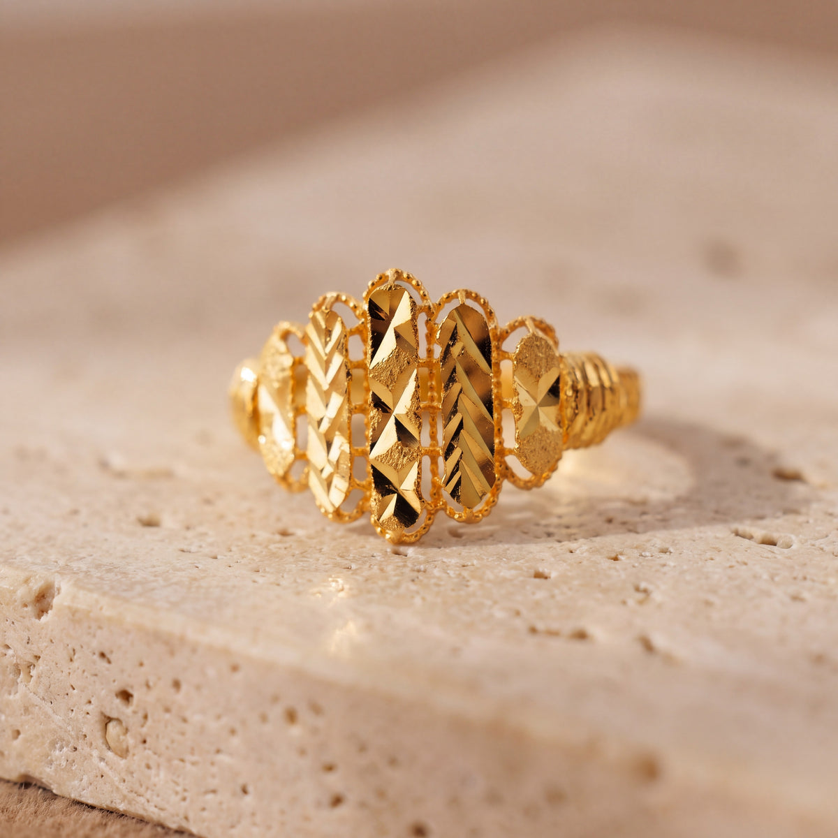Kid's Rings (D23) on travertine