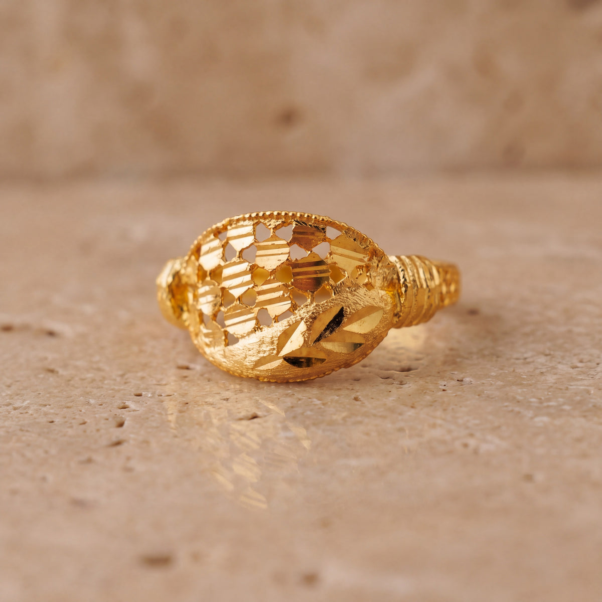 Kid's Rings (D24) on travertine