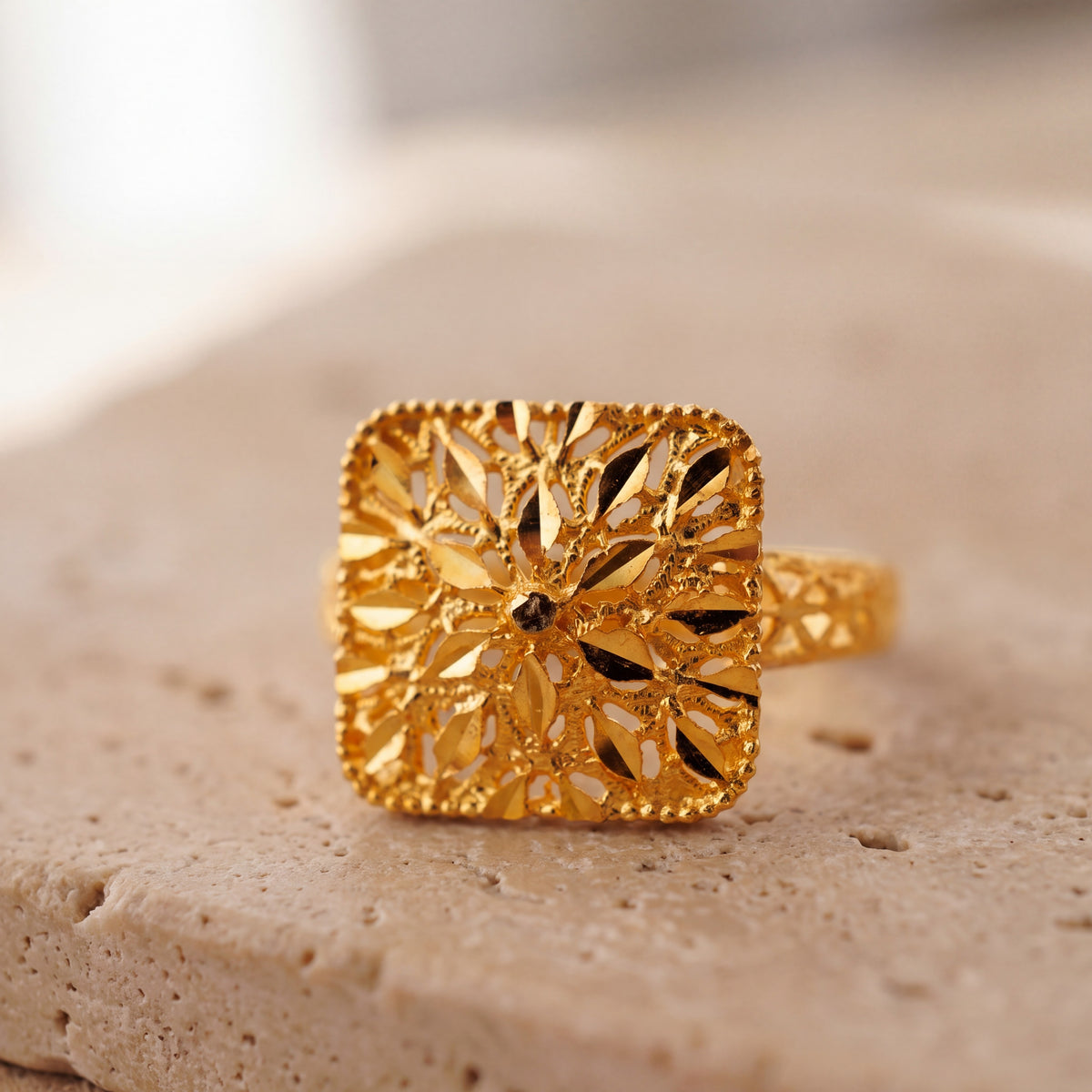 Kid's Rings (D29) on travertine