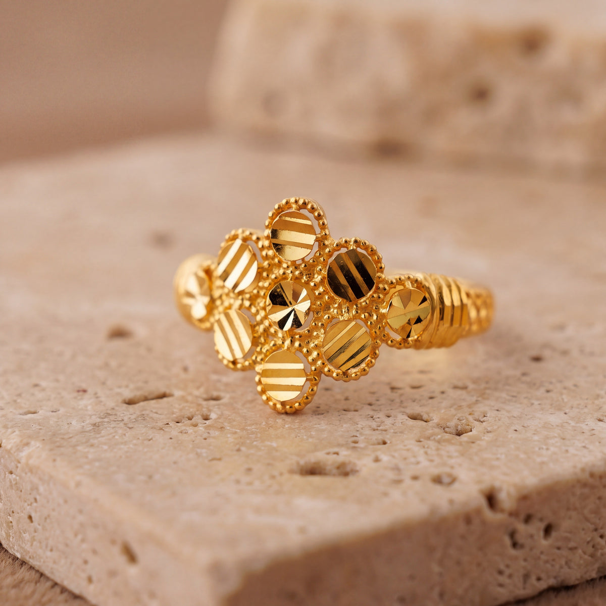 Kid's Rings (D30) on travertine