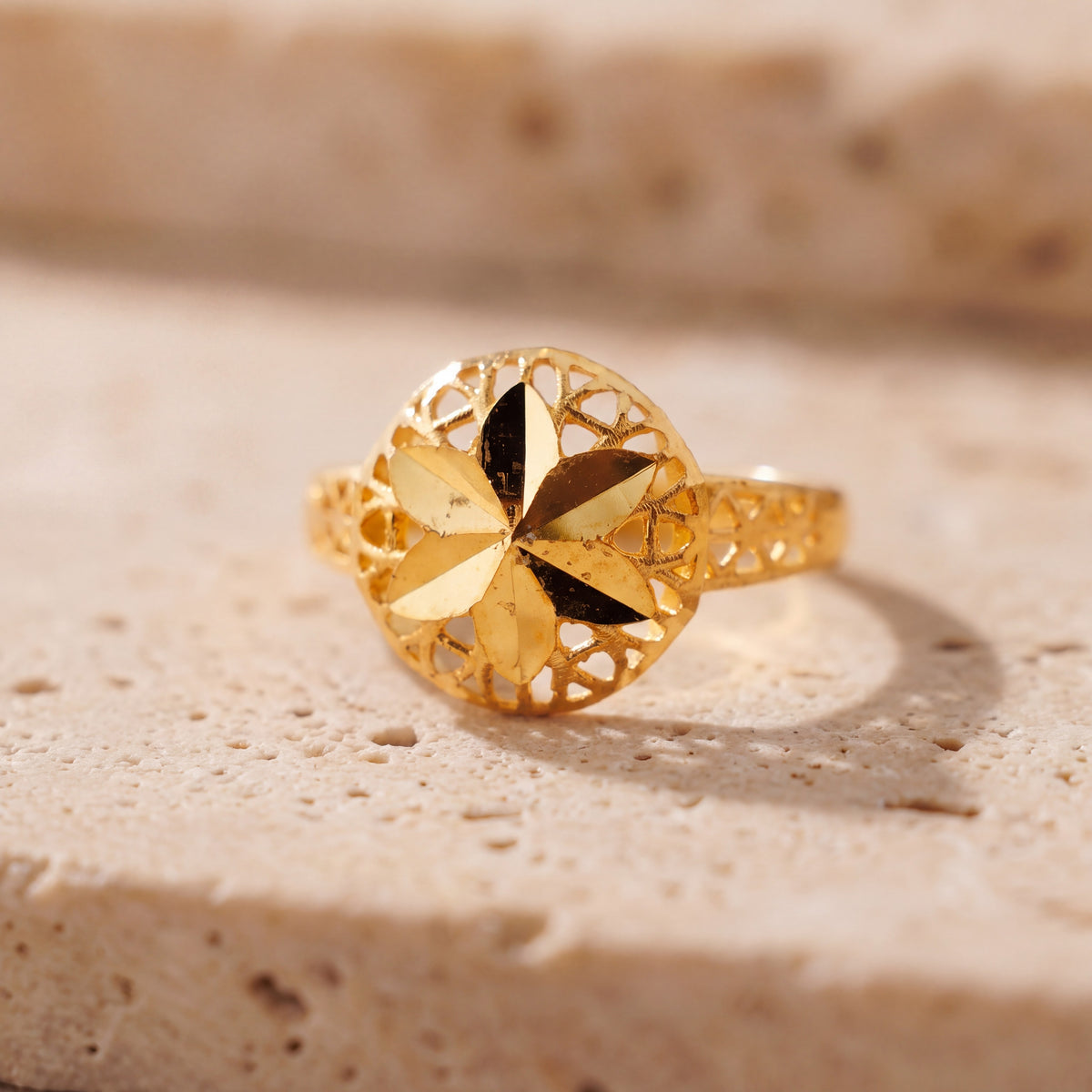 Kid's Rings (D31) on travertine