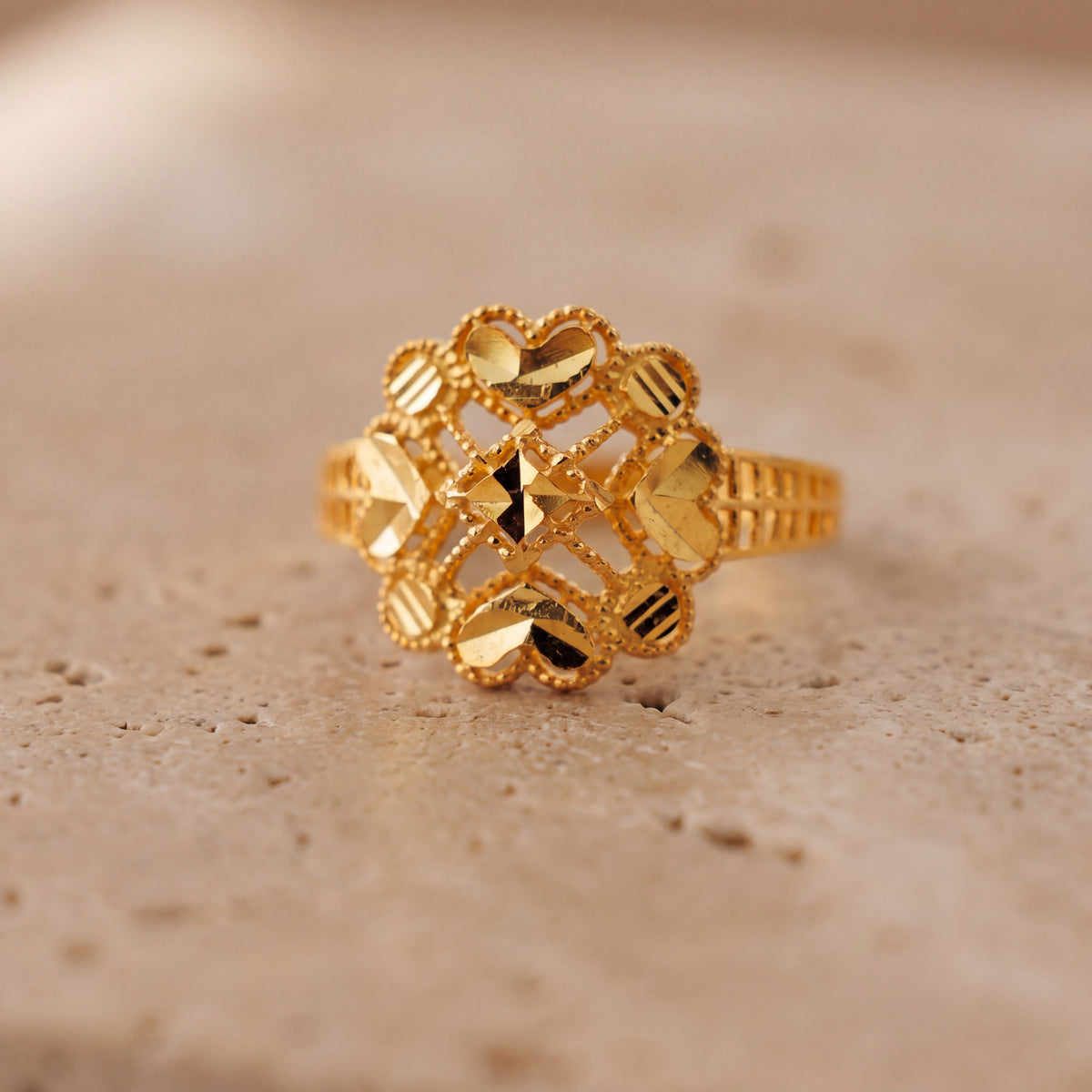 Kid's Rings (D38) on travertine