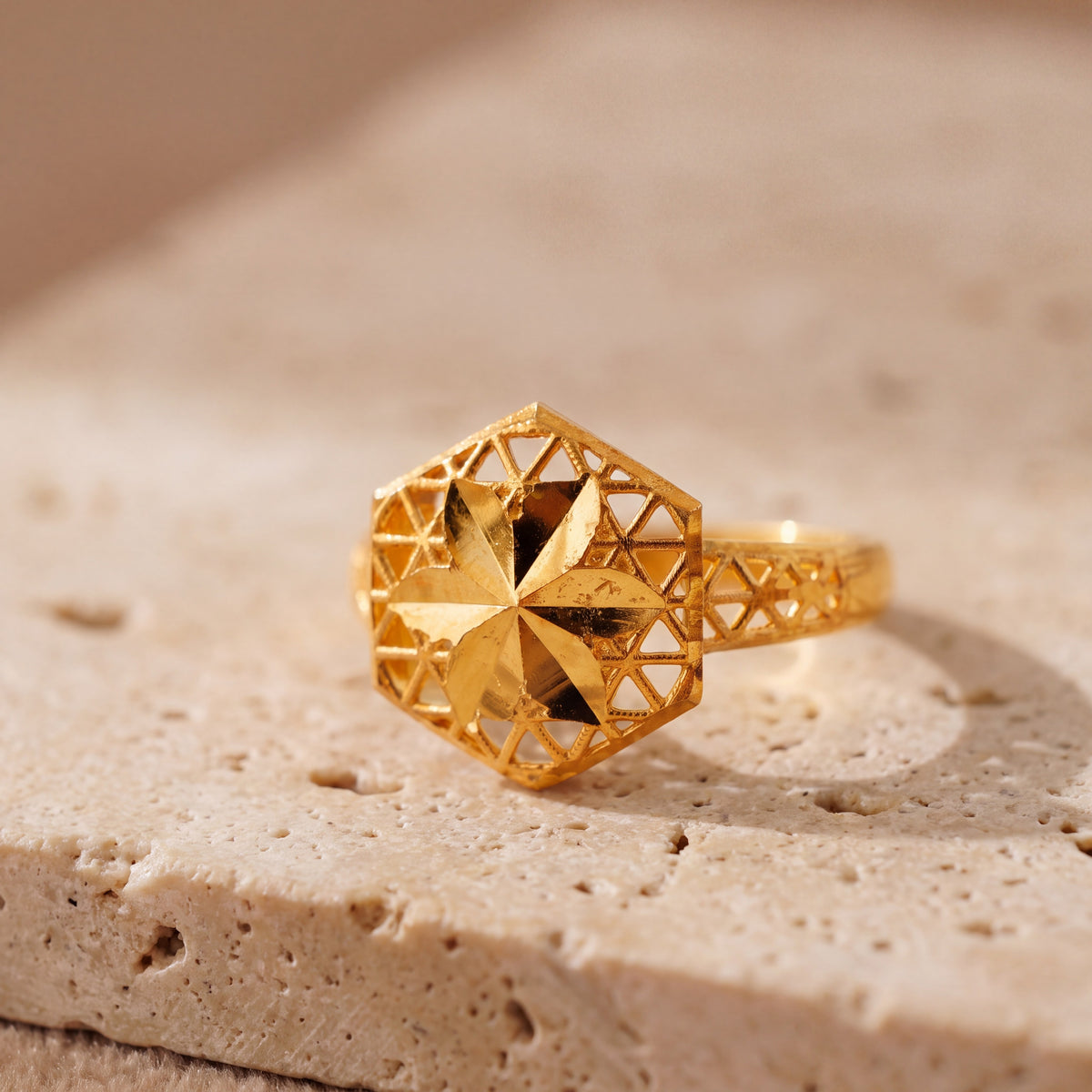 Kid's Rings (D42) on travertine