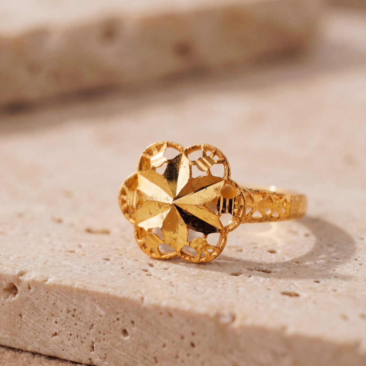 Kid's Rings (D44) on travertine
