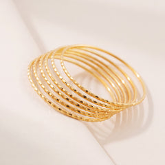 Laser Bangle (KD3), 925 silver 24K gold plated