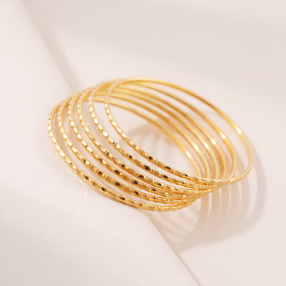 Laser Bangle (KD3), 925 silver 24K gold plated