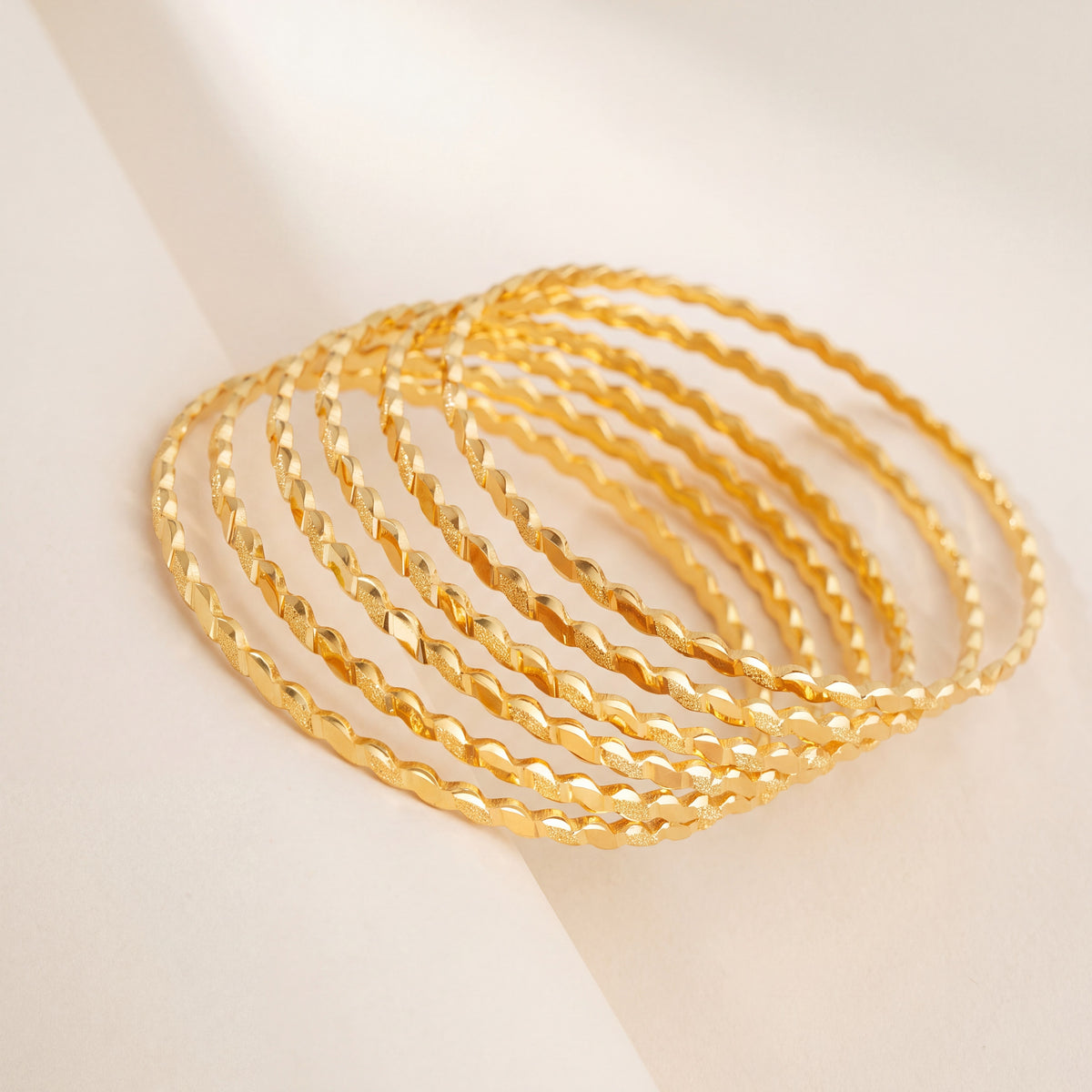 Laser Bangle (KD5), 925 silver 24K gold plated