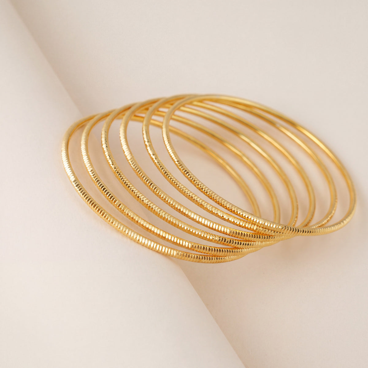 Laser Bangle (KD6), 925 silver 24K gold plated
