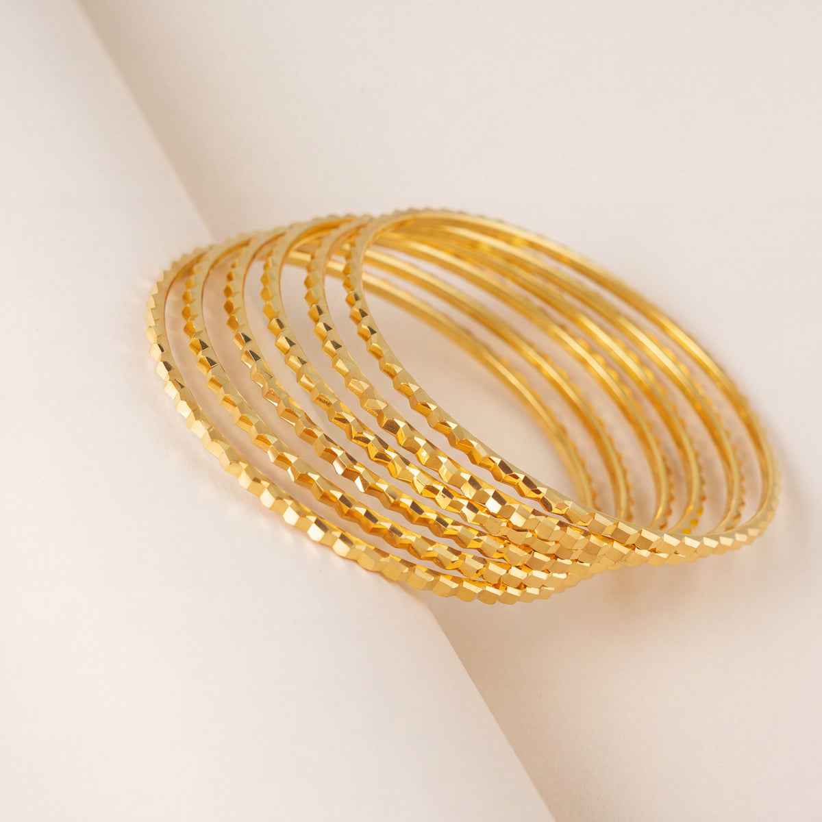 Laser Bangle (KD7), 925 silver 24K gold plated